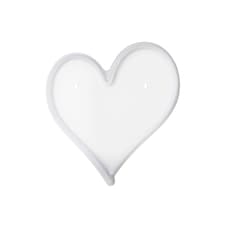 ValueLights Heart neon Heart Neon White Illuminated Decoration and Integrated LED 3W Pink Bulb
