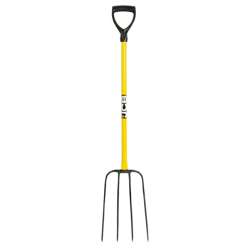 image 1 of JCB Professional Manure Fork 4 Prong D Handle | JCBMF12