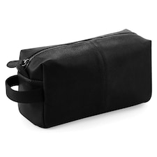 Quadra NuHide Faux Leather Washbag - Black - One Size Black