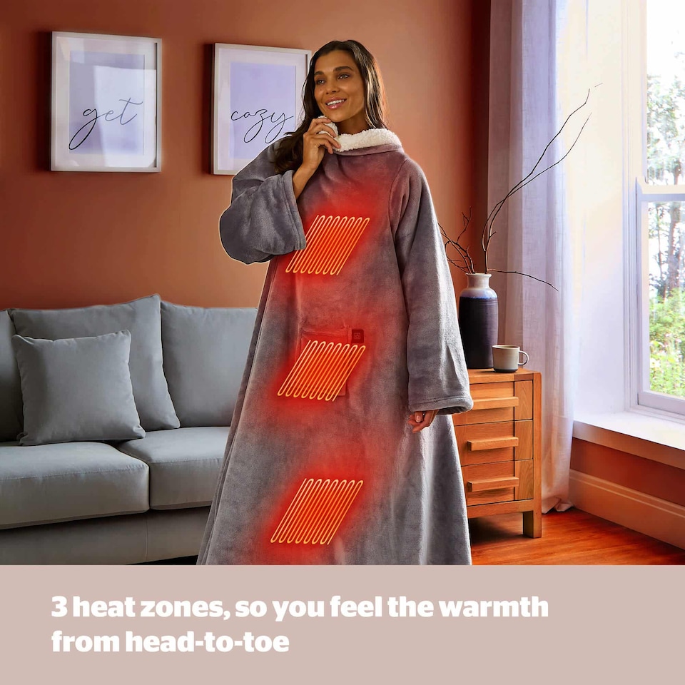 image 1 of Silentnight Luxury Snugsie Heated Wearable Blanket