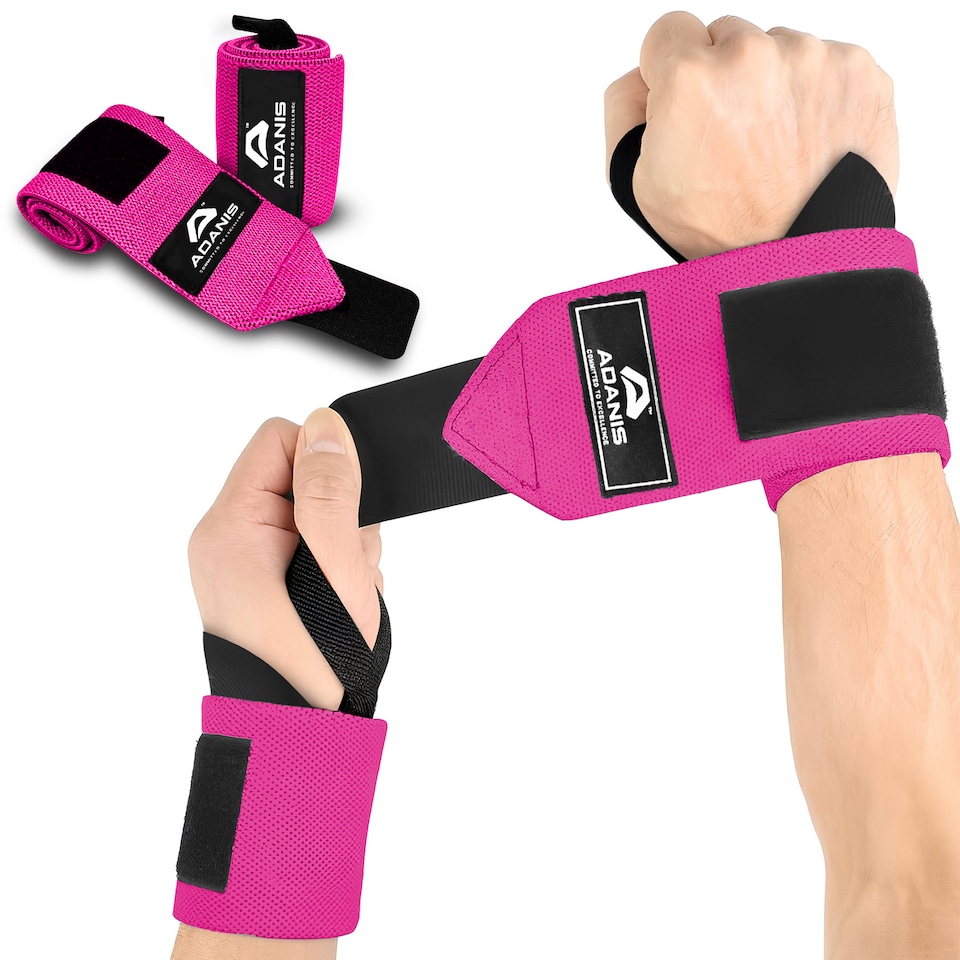 image 1 of Adanis Wrist Wraps for Weightlifting (Pair), Adjustable Wrist Support