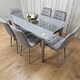 image 2 of Dining Table Set with 6 Chairs Dining Room, and Kitchen table set of 6 Clear