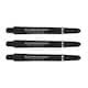 image 3 of Harrows Super Grip Carbon Dart Stem (Pack of 3) - Black/Silver - 48mm