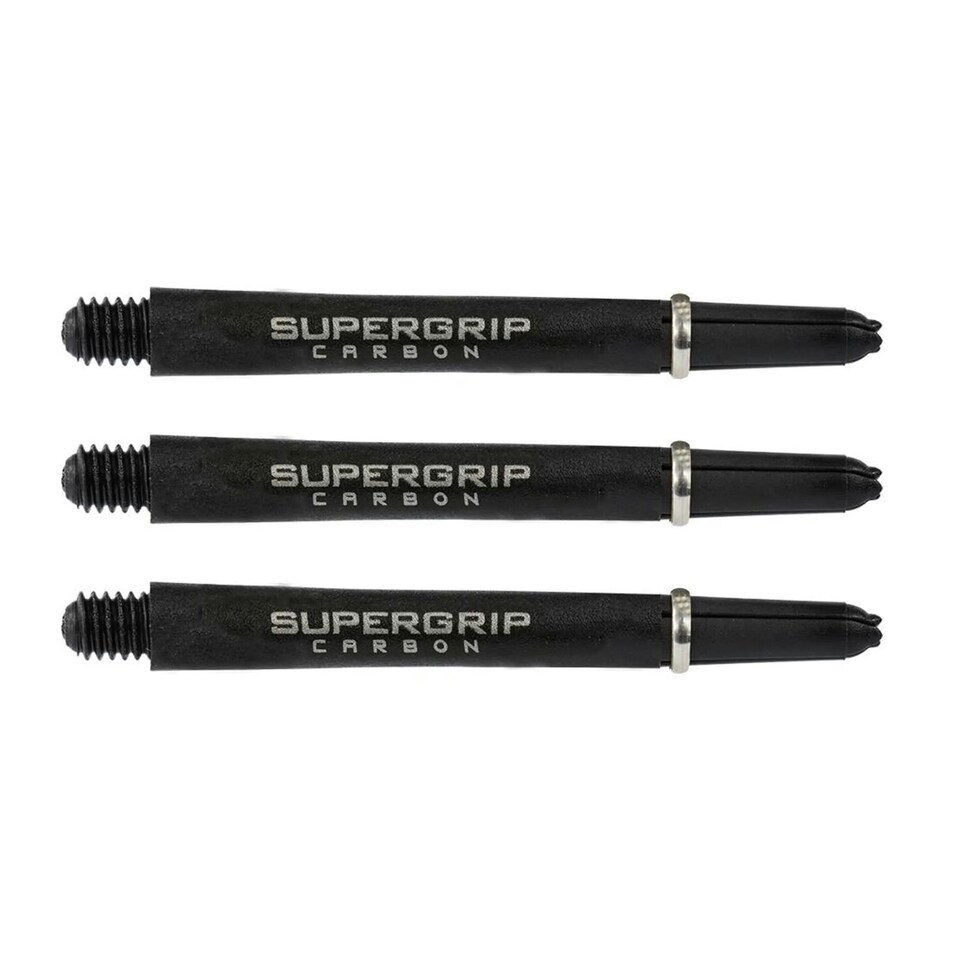 image 1 of Harrows Super Grip Carbon Dart Stem (Pack of 3) - Black/Silver - 48mm