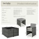 image 6 of Garden Table and Chairs Bilbao - 8 seats, weather & UV-resistant, rain cover - Grey