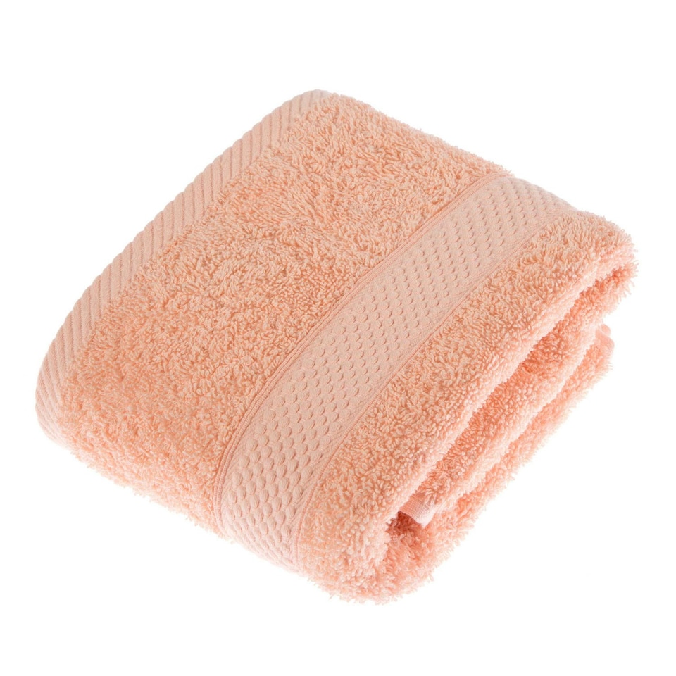 image 1 of Homescapes Turkish Cotton Hand Towel Set of 2 - Peach Orange