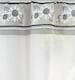 image 3 of Tyrone Textiles Keswick Black Floral Embroidery Window Set With Matching Tie Backs -  98x36" (249x91cm)