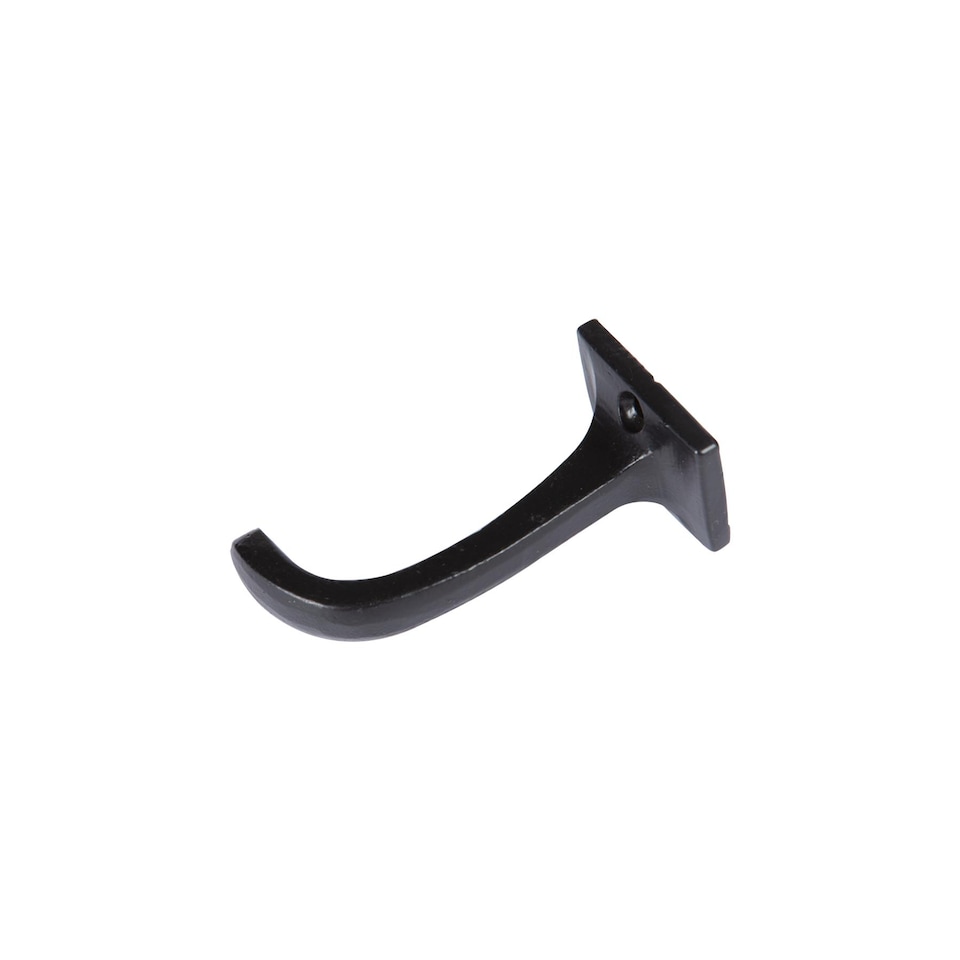 image 1 of Hammer & Tongs Square Back Curved Hook - W30mm x H45mm - Black