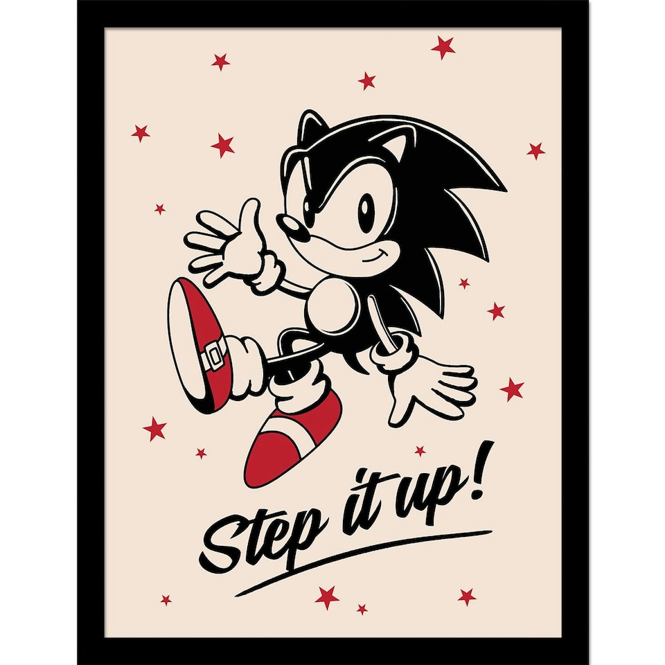image 1 of Sonic The Hedgehog (Step It Up) Framed 30x40cm Print