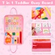 image 5 of deAO Montessori Toddler Busy Board Travel Quiet Book 10Page Sensory Learning Toy