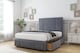 image 3 of Sloomy Lisbon Steel Plush Divan Bed With Mattress 2 Drawers Left Side With 26" Strutted Headboard & 12" Matching Footboard 2'6 Small Single | Grey | Steel | Small Single | 1