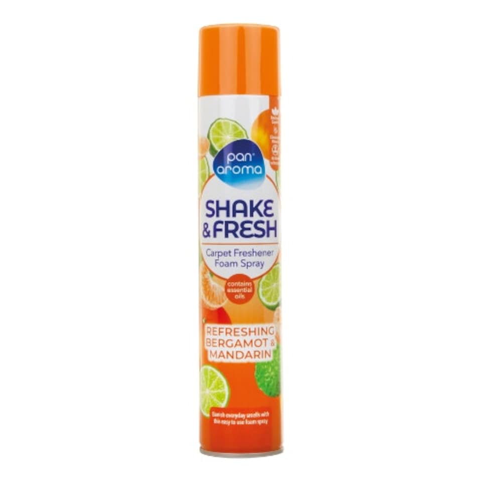 Pan Aroma Shake & Fresh Carpet Freshener Foam Spray Refreshing Bergamot & Mandarin 500ml