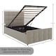 image 3 of Vida Designs Valentina Single Ottoman Lift Up Storage Bed Frame, Beige
