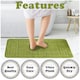 image 3 of VELVETIO Greek Bath Mat & Pedestal Mat Water Absorbent Non Slip Toilet Rugs Green