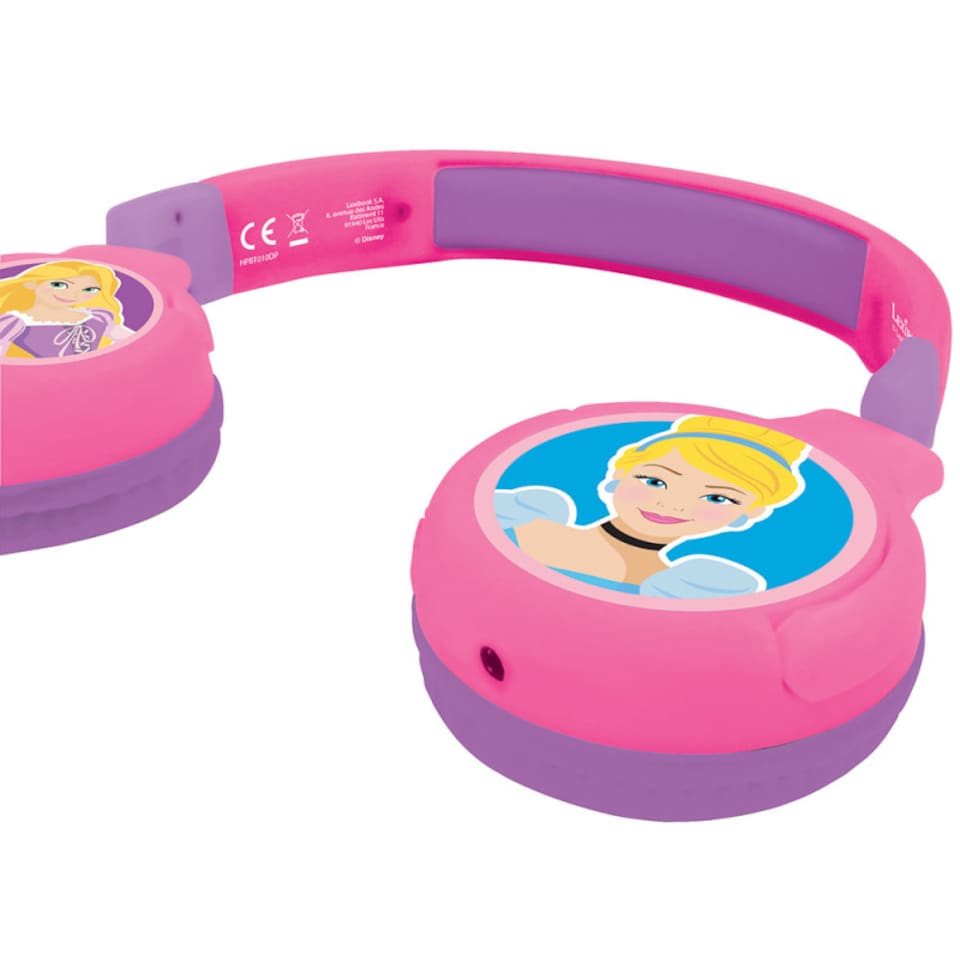 image 1 of Lexibook HPBT010DP Disney Princess Bluetooth & Wired Foldable Headphones