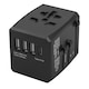 image 1 of World Travel Adaptor with USB Ports - UK EU AU US Universal Plug - Daffodil WAP150