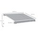 image 7 of Outsunny Garden Sun Shade Canopy Retractable Awning, 4 x 3(m) Blue and White 