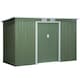 image 1 of Outsunny 9 x 4FT Metal Garden Storage Shed w/ 2 Door, Light Green
