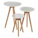 image 2 of Interiors By Premier Sleek Set Of 3 Side Tables With Tempered Lgs, Sustainable Side Table, Versatile Bedside Tables For Bedroom