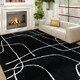 image 2 of HOMCOM High Pile Modern Shaggy Rug, Soft Floor Carpet 120 x 170 cm, Black Black