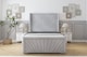image 1 of Sloomy Rutherford Silver Naples Bed Frame With Mattress With 50"  Upholstered Wingback Headboard 2'6 Small Single