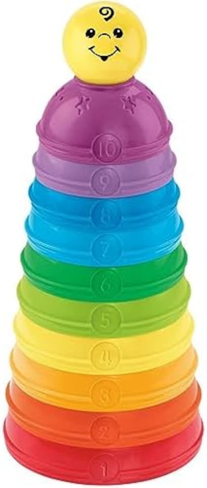 image 1 of Fisher Price Brilliant Basics Stack And Roll Cups
