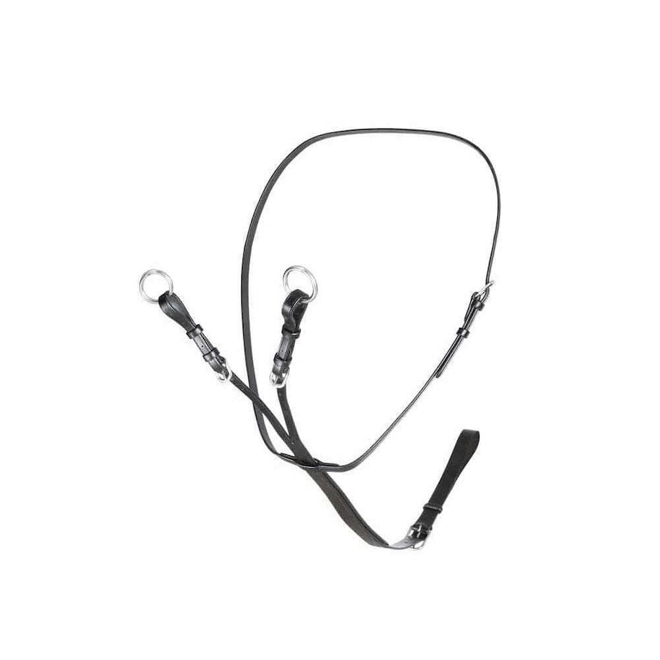 Velociti Leather Horse Running Martingale - Black - X Full
