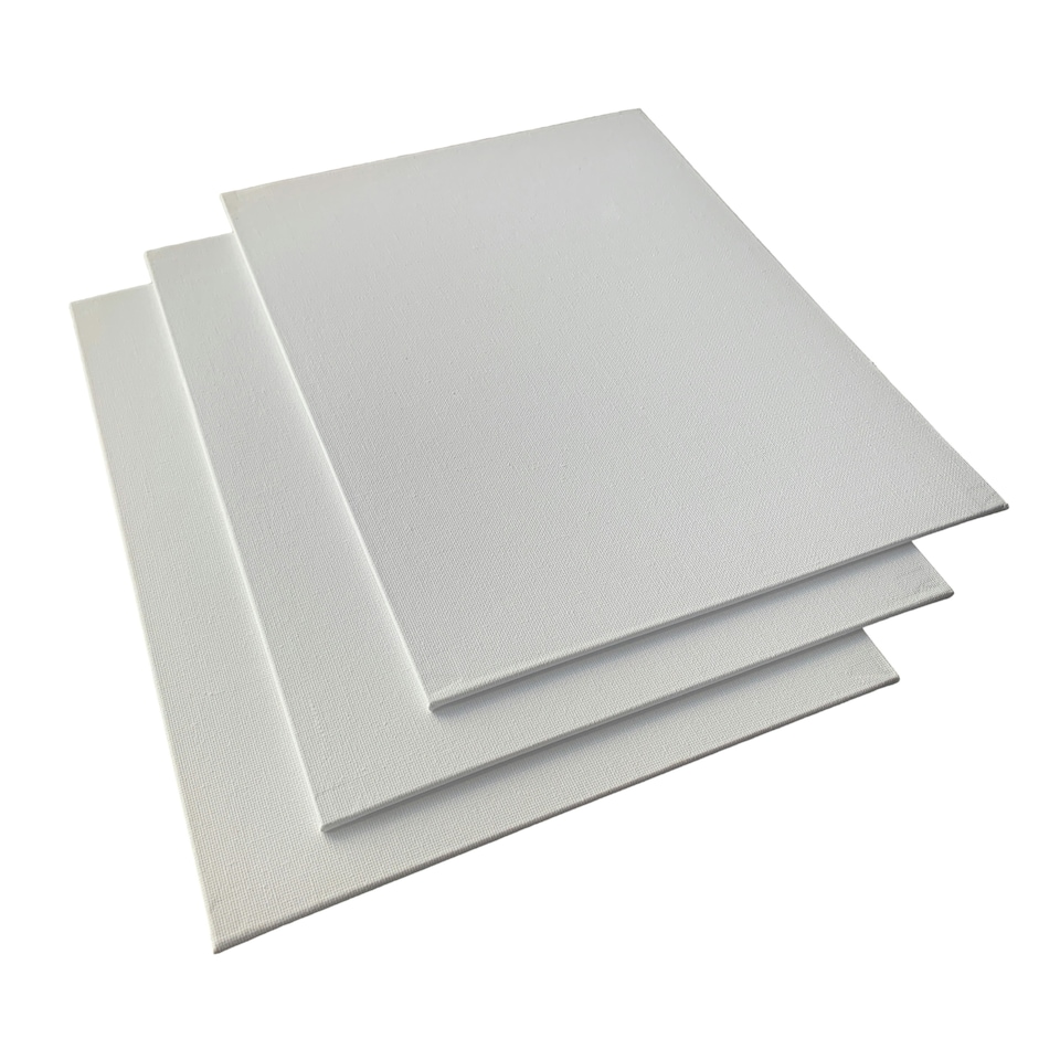 image 1 of 24x30cm Blank White Flat Stretched Board Art Canvas By Janrax