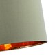 image 8 of Contemporary Olive Cotton 12 Inch Table-Pendant Lamp Shade with Shiny Copper Inner | Green