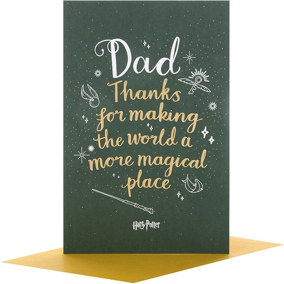 image 1 of Hallmark Harry Potter Dad Father's Day Card 'Magical Place' Medium