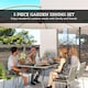 image 3 of Outsunny 5 Piece PE Rattan Garden Dining Set with Cushions, Light Grey
