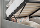 image 7 of 4ft6 Double Ottoman, Grey Velvet Fabric Upholstered,Lift Up,Storage, Pleated Bed Frame