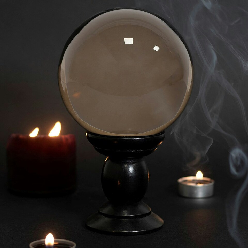 image 1 of Something Different Crystal Ball - Smoke - 18cm x 9cm x 9cm