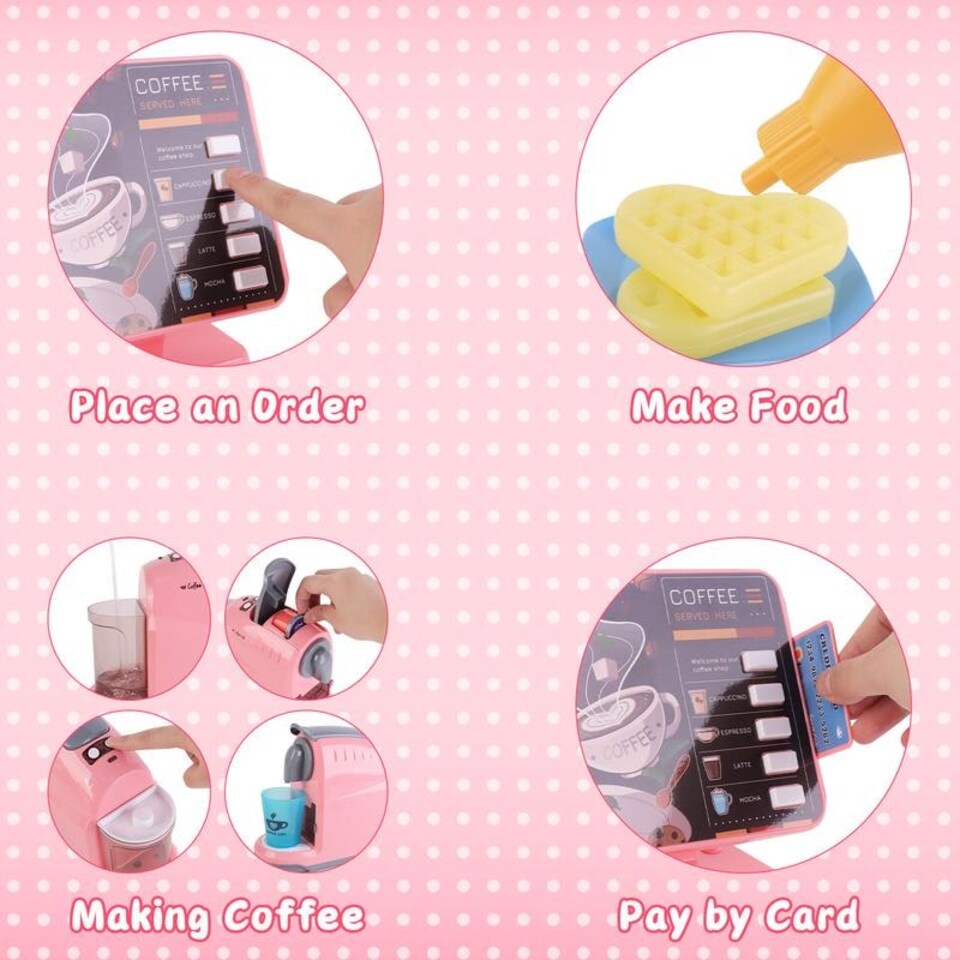image 1 of Pink Coffee Shop Set