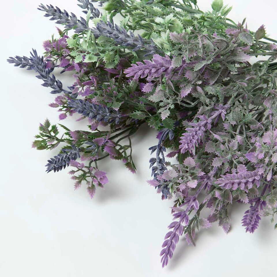 image 1 of Homescapes Set of 3 Purple Lavender Spray Single Stems