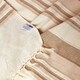 image 7 of Homescapes Cotton Morocco Striped Beige Throw - 225 x 255 cm Cream