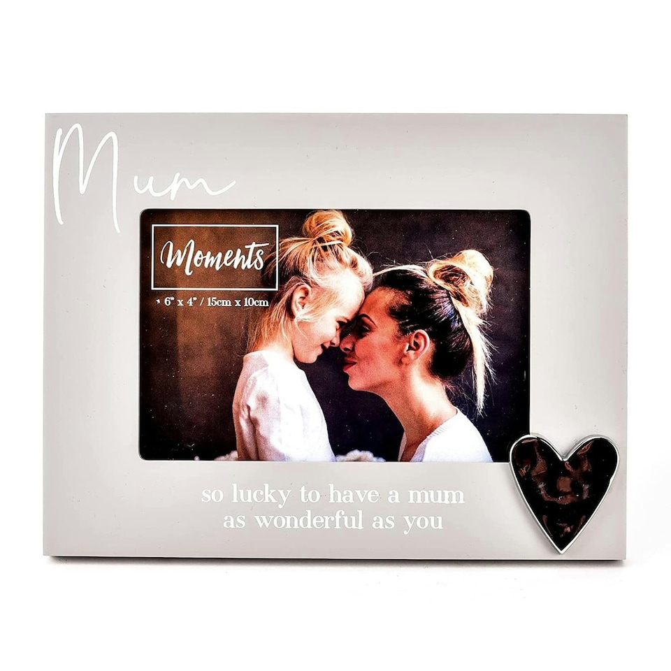 Moments Wooden Photo Frame With Heart 6x4 - Mum FW751M N/A | One Size