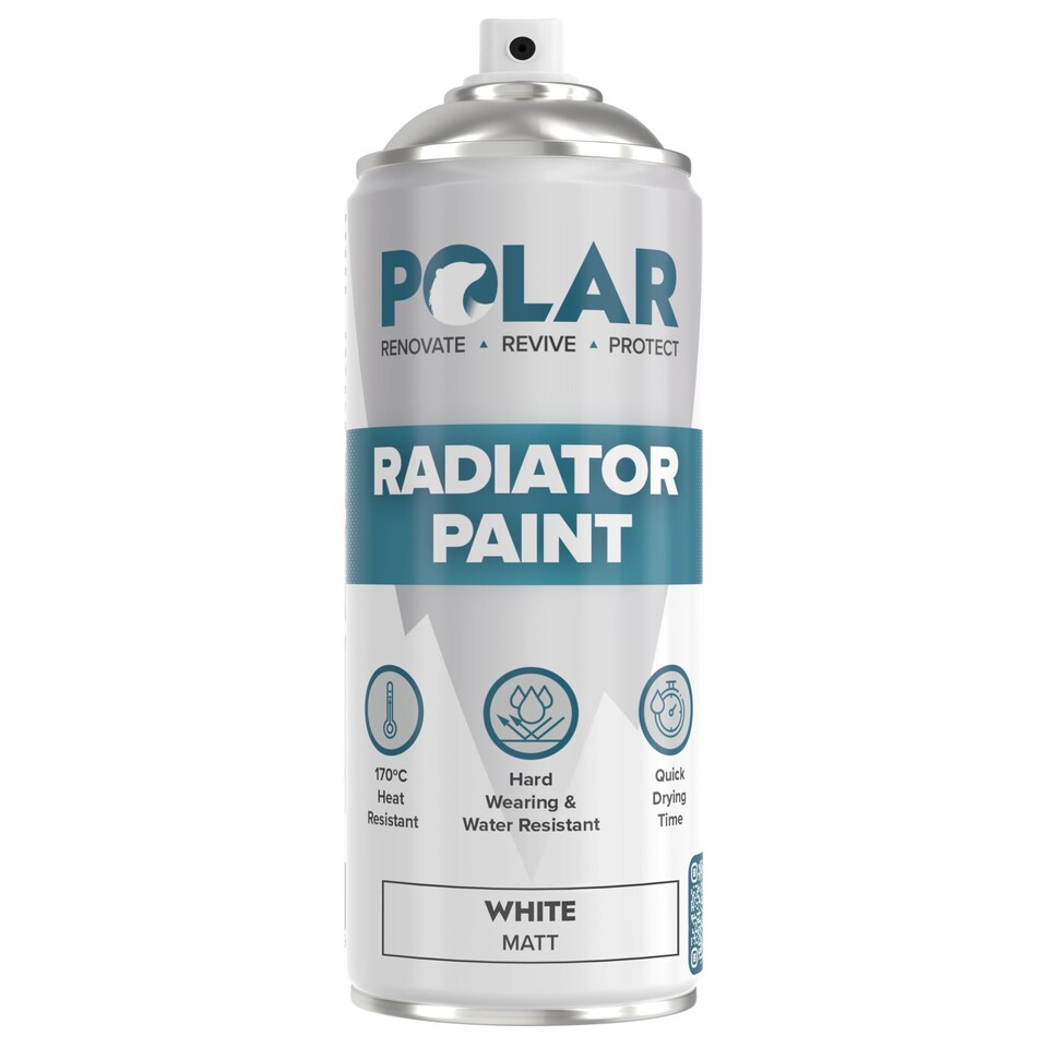 image 1 of Polar Radiator Spray Paint Heat Resistant Matt | White | Matt White | 400 ml | 1