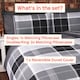 image 4 of Argyle Design Tartan Polycotton Duvet Set With Pillowcase | Grey | 1
