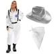 image 1 of Space Cowgirl Costume Space Suit, Hat & White Bandana | Multi | XL