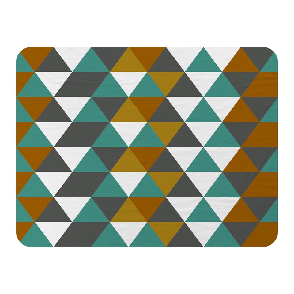 image 1 of Autumn Geometric Triangles Blanket | Multi