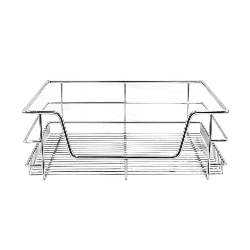 image 1 of 3 x KuKoo Kitchen Pull Out Storage Baskets – 500mm Wide Cabinet | Silver