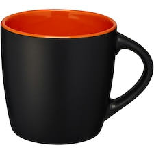 Bullet Riviera Ceramic Mug - Solid Black/Orange - 8.4 x 8.8 cm
