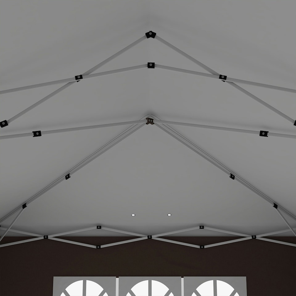 image 1 of Outsunny 3 x 6m Pop Up Gazebo Height Adjustable Party Tent w/ Storage Bag Brown