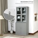 image 4 of HOMCOM Modern Bookcase Display Storage Cabinet Grey