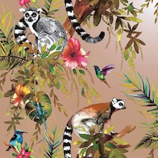 Holden Décor Lemur Wallpaper - Gold - 32.1ft x 21in Gold