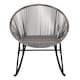 image 2 of Charles Bentley Zanzibar Rocking Chair Grey Rattan String Seat