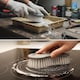 image 9 of Multi Surface Scrub Brushes Stiff Bristle Hand Brush for Floors, Carpets, Kitchen & Bathroom - Pack of 3 | Grey