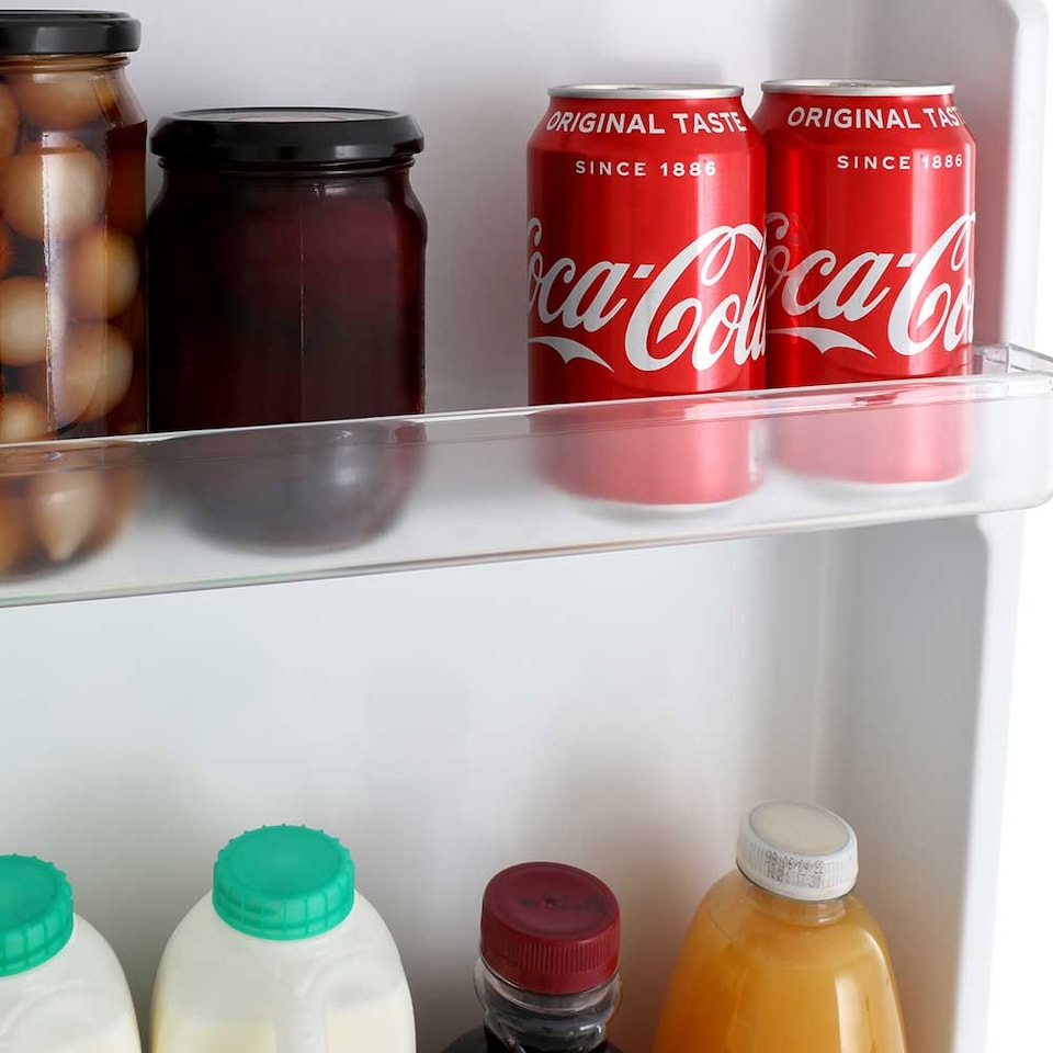 image 1 of Cookology UCIB80 Under Counter Freestanding Fridge in White - 80 Litre Capacity - Adjustable Temperature Control & Legs - Reversible Door and Ice Box