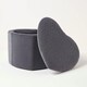 image 4 of Homescapes Arundel Heart-Shaped Velvet Footstool with Storage, Grey